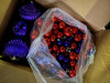 2 Boxes of Red and Purple Ornaments - 3