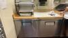 2 door worktop refrigerator with butcher block top