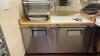 2 door worktop refrigerator with butcher block top - 2