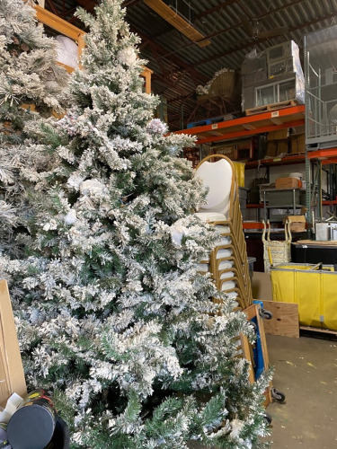 Fake Christmas Tree with Snow