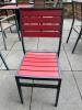 5 Red Outdoor Dining Chairs