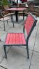 5 Red Outdoor Dining Chairs - 2