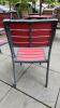 5 Red Outdoor Dining Chairs - 3