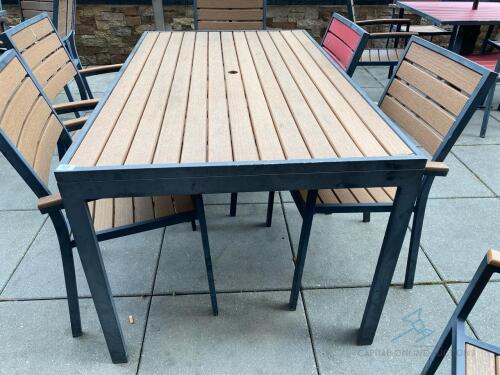 59 x 36 Brown Outdoor Table