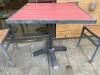 2 30 x 30 Red Outdoor Tables