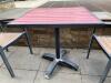 2 30 x 30 Red Outdoor Tables - 2