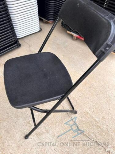 (100) Black Folding Chairs