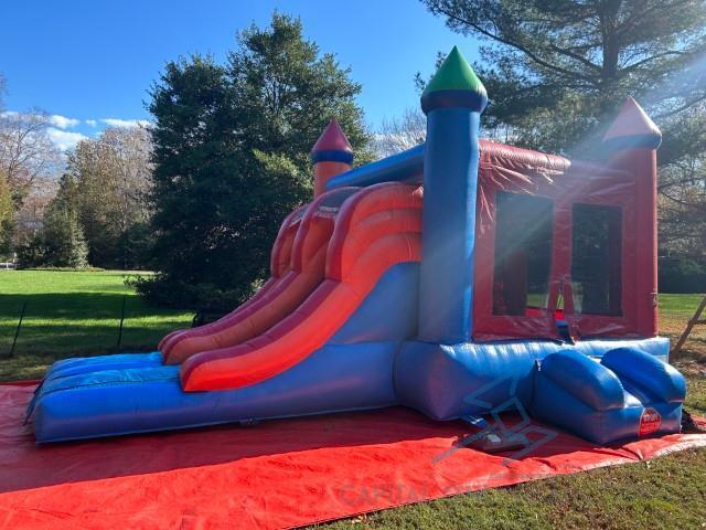 Rainbow themed double slide