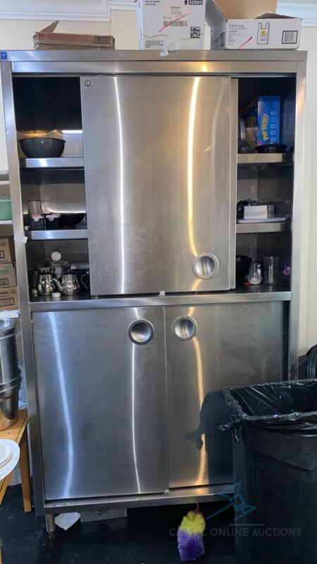 Stainless Steel Cabinet with Contents