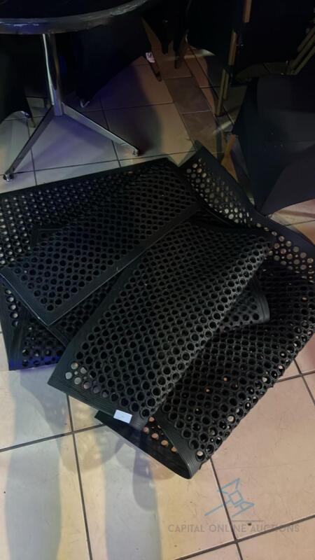 Lot of Black Rubber Comfort Kitchen Mats