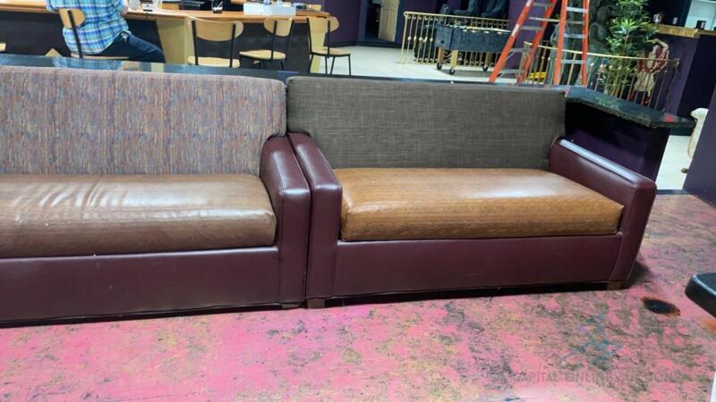 2 Sofas - 62 inch long x36 inch wide with 2 different patterns