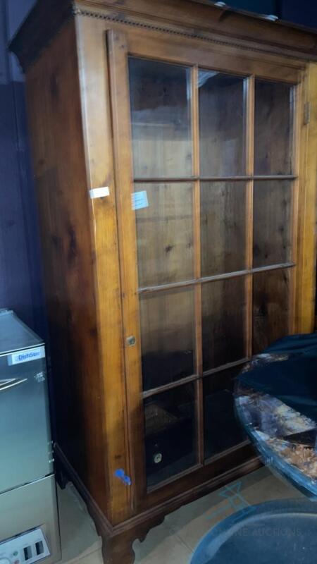 Old Wood Cabinet with Cigar Humidor