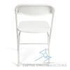 (200) Brand New White Poly Folding Chairs - 3