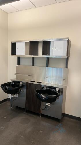 Marbles Products Salon Station with sinks