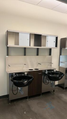 Marbles Products Salon Station with sinks