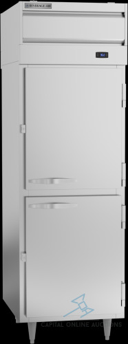 New in Box Beverage Air - P Series Half Solid Door Pass-Thru Refrigerator