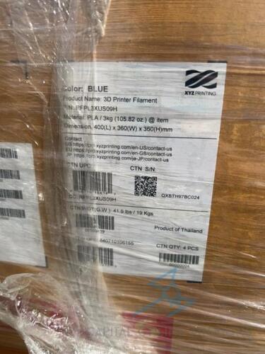 1 Box of 4 3D printer filament PLA - blue