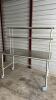 1 Stainless steel table with shelves