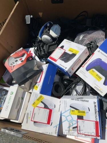 Pallet of assorted gaming accessories