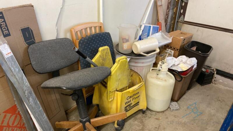 Lot of assorted janitorial and office equipment