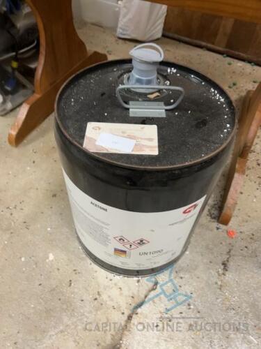 Container of acetone