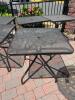 (8) Metal outdoor square tables