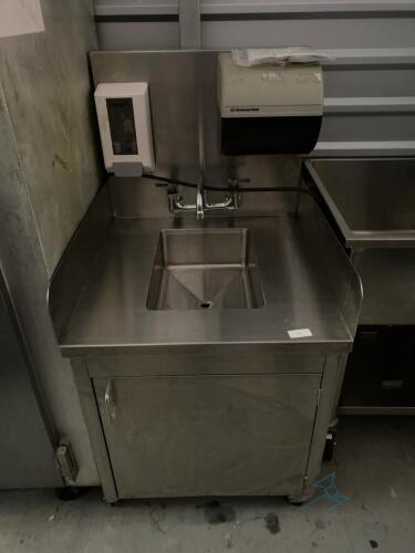 Stainless steel sink cabinet