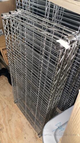 Unassembled wire shelving unit