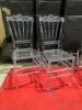 (200) New in Package Clear French Back Stackable Chairs - 3