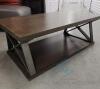 Dark Finish Coffee Table (Wood/Metal)