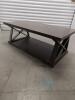 Dark Finish Coffee Table (Wood/Metal) - 2