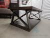 Dark Finish Coffee Table (Wood/Metal) - 3