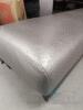 Faux Silver Ostrich Leather Bench - 2