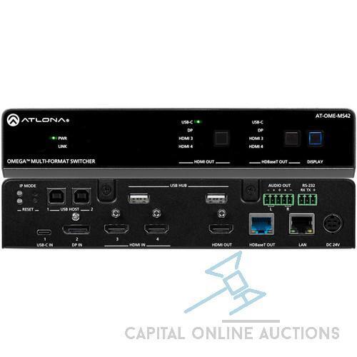 Opened Box Omega 4x2 4K/UHD multiformat matrix switcher with HDMI USB-C Display