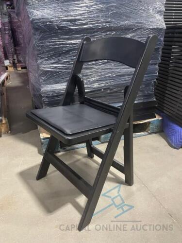 (180) BLACK RESIN FOLDING CHAIRS