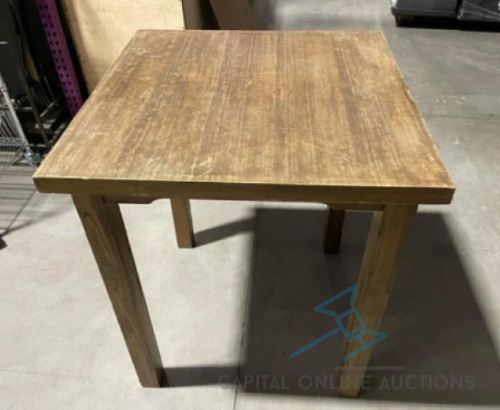 (4) BAR TABLE FARM 36" SQ X 42"