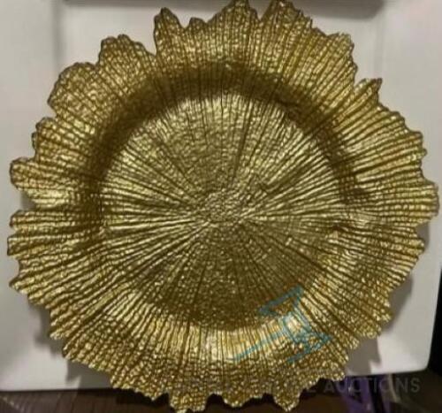 (16) SPONGE GOLD CHARGER 13"