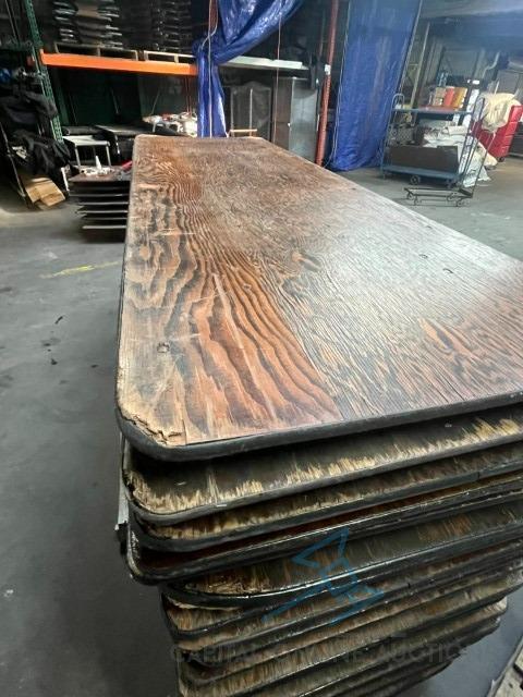 (30) 8' Wood Banquet Tables