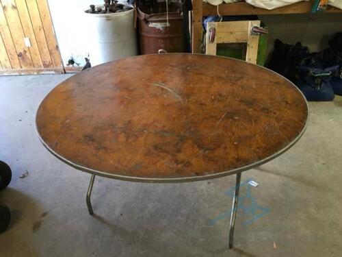 (10) 60" Metal Edge Round Tables