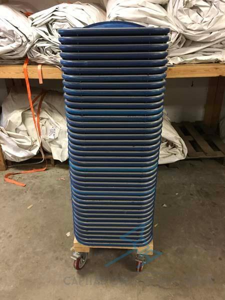 (39) Blue Samsonite Chairs