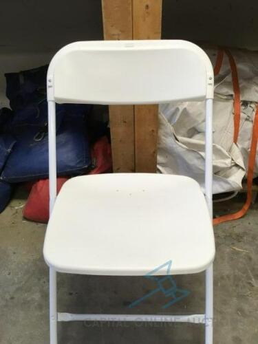 (100) White Samsonite Chairs