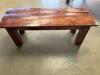 (3) Mahogany Farm Benches