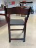 (170) Mahogany Wood Padded Chairs - 2