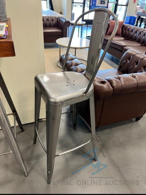 (20) Gunmetal Bar Stools - Backed