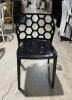 (10) Solid black honeycomb chairs