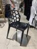 (10) Solid black honeycomb chairs - 2