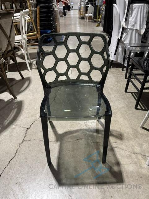 (20) Smoke black honeycomb chairs