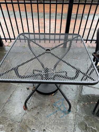 Outdoor metal dining table, small