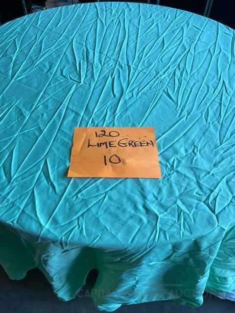 (10) 120 Lime Green Linens