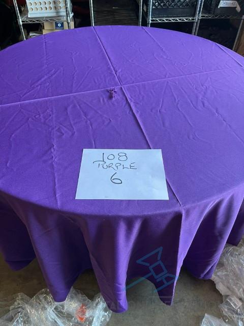 (6) 108 purple Linens